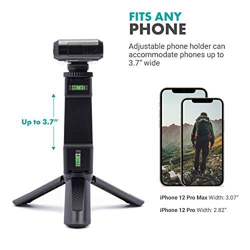 Movo Movo Wireless Microphone Smartphone Vlogging Kit with Mini Tripod and Rotating Phone Holder for Tripod - Wireless Lapel Microphone for iPhone and Android Smartphones, DSLR Camera, and More