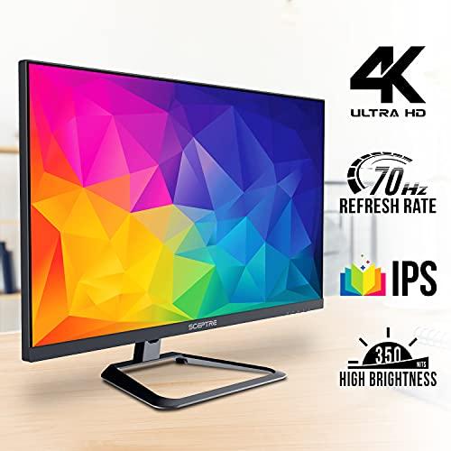 Sceptre Sceptre 4K IPS 27" 3840 x 2160 UHD Monitor up to 70Hz DisplayPort HDMI 99% sRGB Build-in Speakers, Black 2021 (U275W-UPT)