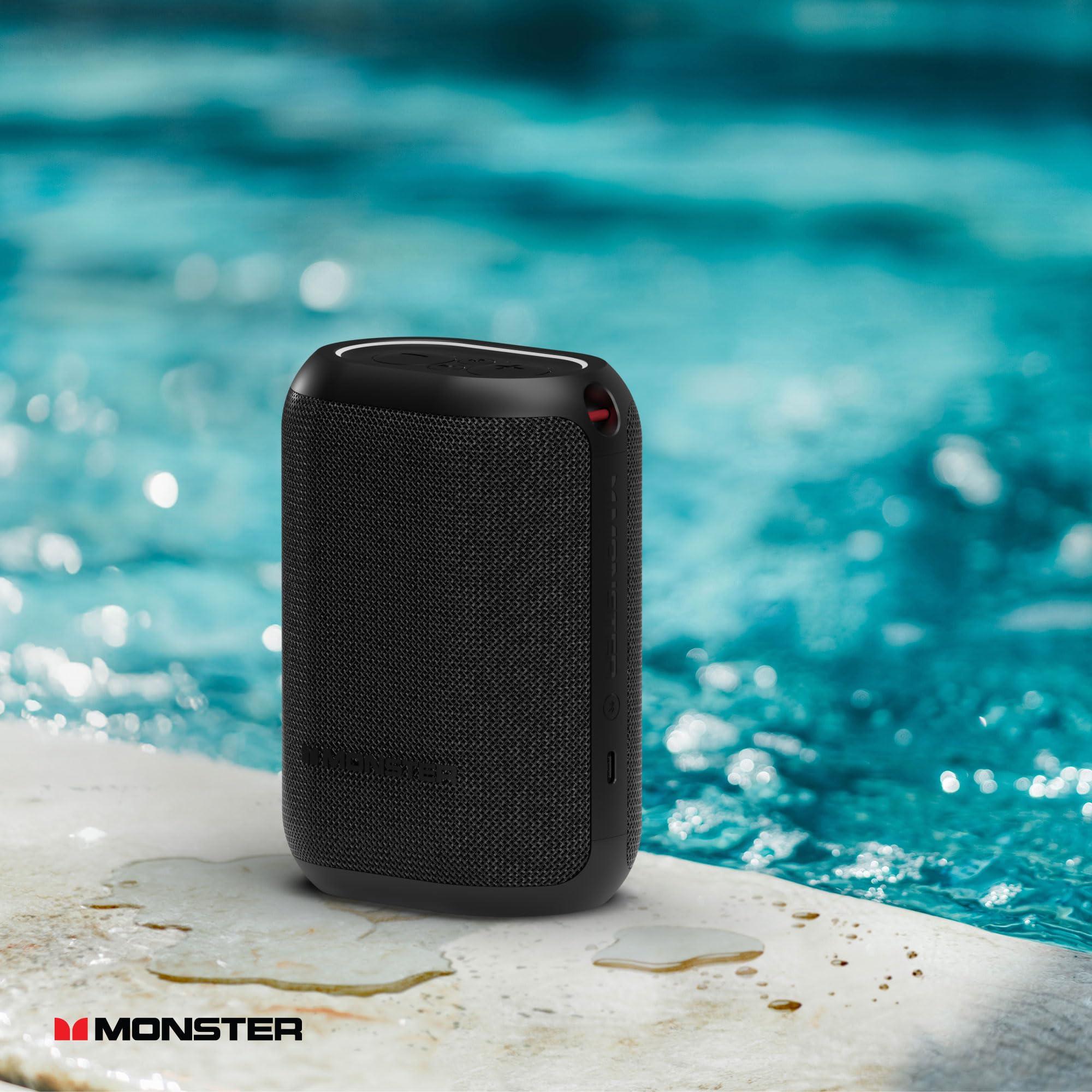 Monster Monster DNA One Portable Bluetooth Speaker, Loud Speaker with 360 Bass Sound and 10W Wireless Charging Pad, IP67 Waterproof- Indoor and Outdoor Use