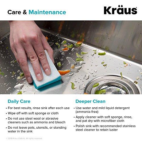 Kraus Kraus Standard PRO 33-Inch 16 Gauge Undermount 60/40 Double Bowl Stainless Steel Kitchen Sink, KHU103-33