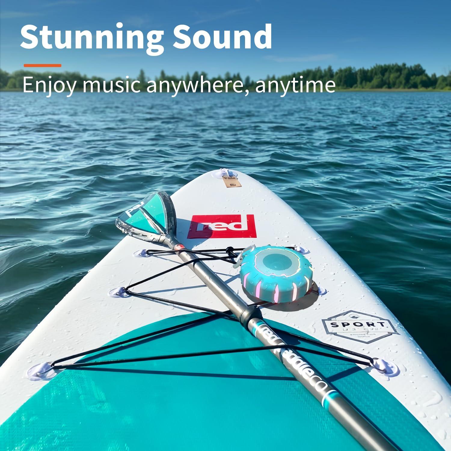 HEYSONG HEYSONG Waterproof Shower Bluetooth Speaker, Durable & Portable with Clear Sound, Ideal for Shower, Pool, Beach & Kayaking Great Gift for Girls, Women & Men