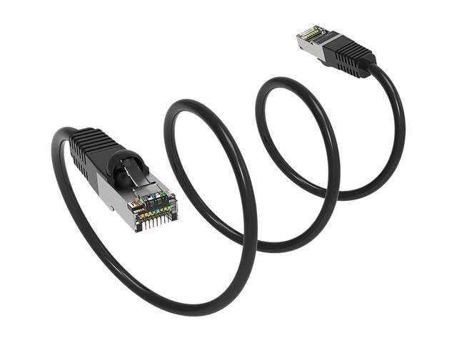 Nippon Labs Nippon Labs Cat7 Shielded (SSTP) 600MHz Ethernet Network Booted Cable Black (10 ft.)
