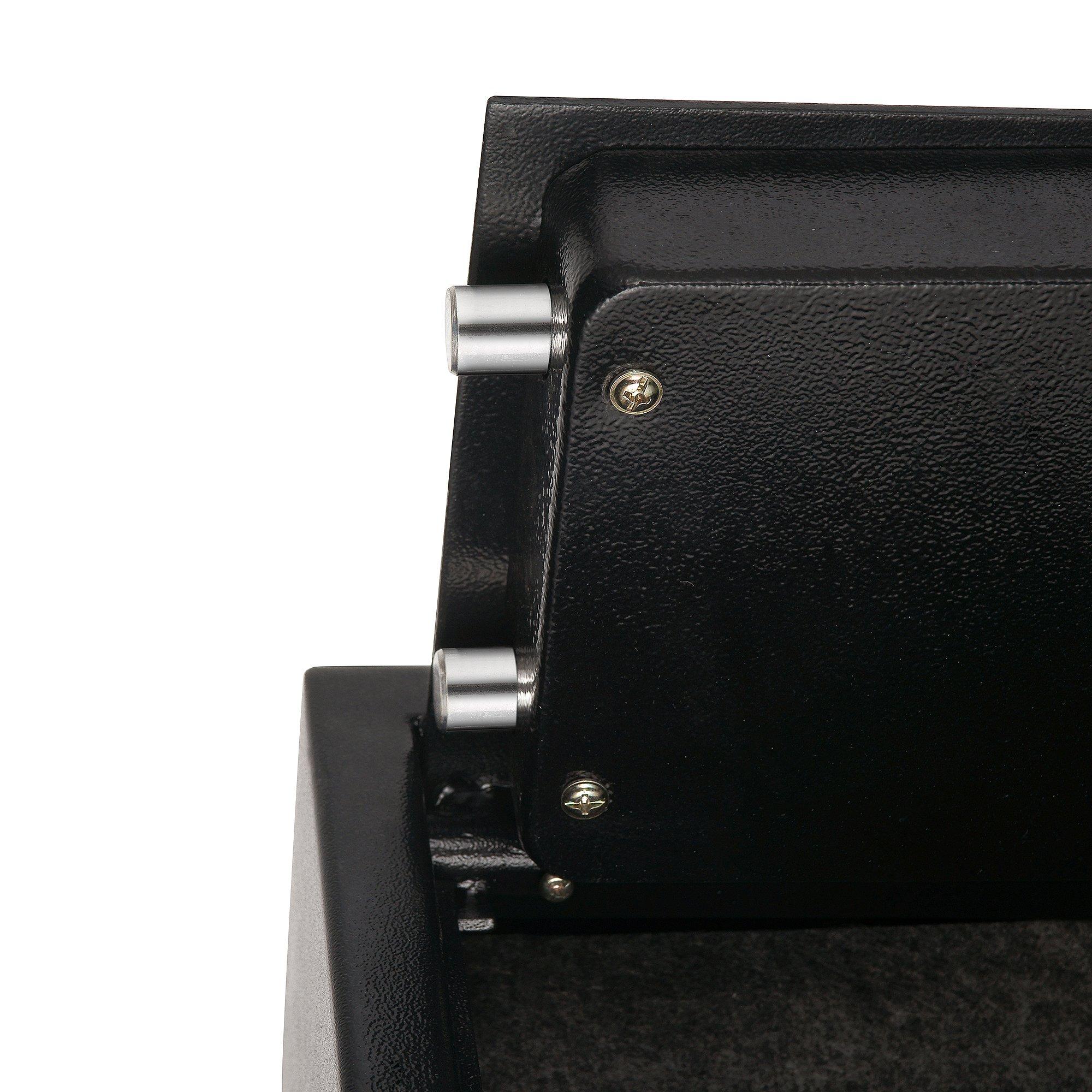 Paragon Lock & Safe Paragon Safes SAFES 7730 Digital Security Drawer Safe with 2 Keys Solid Steel Lockbox for Drawer, Closet, or Vehicle (Dark Gray), 83-DT5914