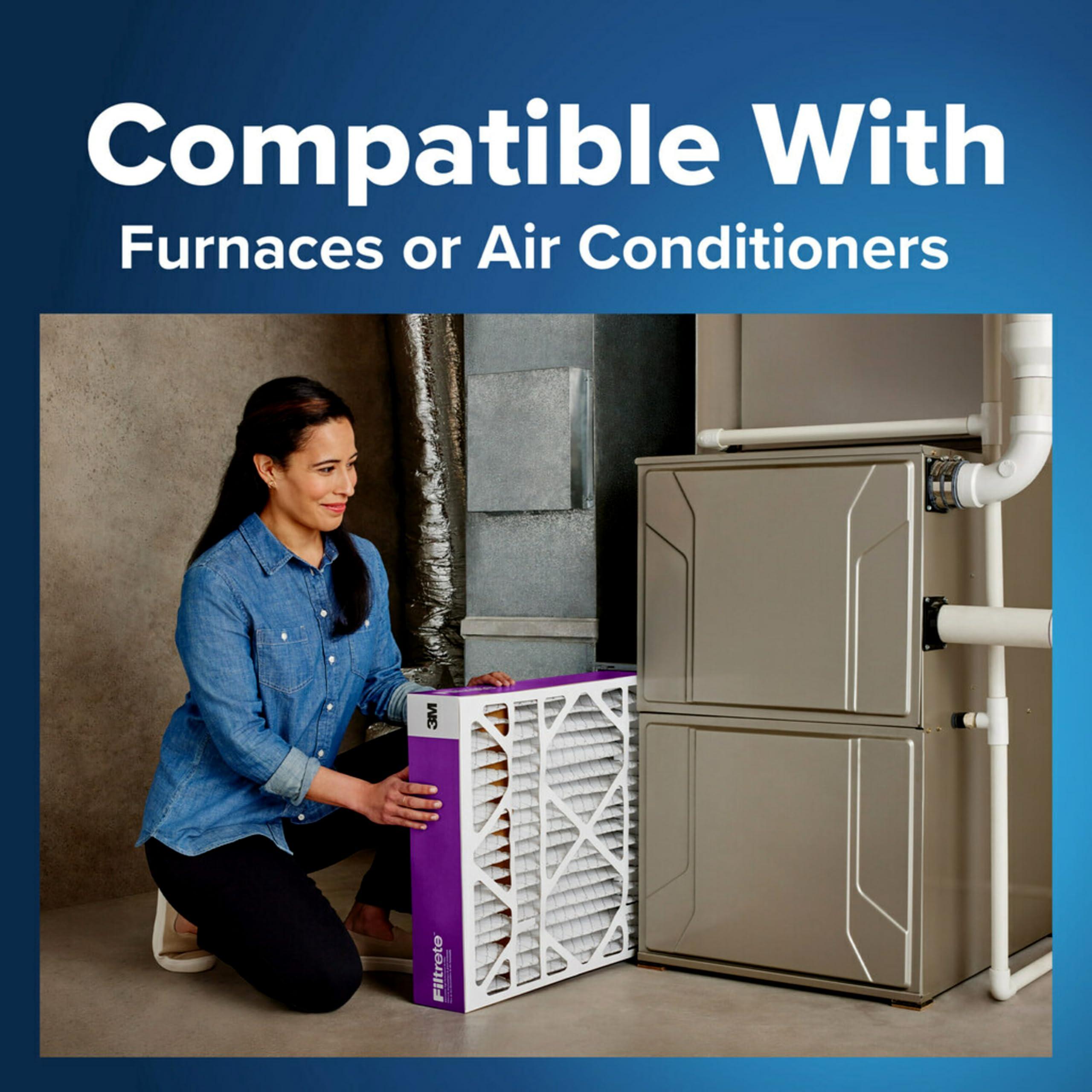 Filtrete Filtrete 20x20x4 AC Furnace Air Filter, MPR 1550, MERV 12, Fits Lennox & Honeywell, Allergen, Bacteria & Virus, Electrostatic Air Cleaning Filter, 4-Pack (actual size 19.88 x 19.88 x 4.31)