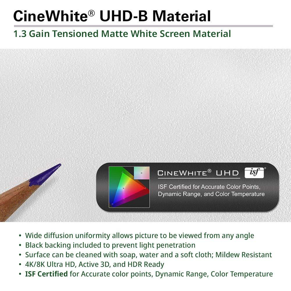 Elite Screens Elite Screens Sable Frame B2 Series 120-Inch Fixed Frame Projector Screen, 16:9 Ultra HD 4K/8K & Active 3D Ready, ISF Certified CineWhite UHD-B Material, Home Theater UST Projection Screens, SB120WH2