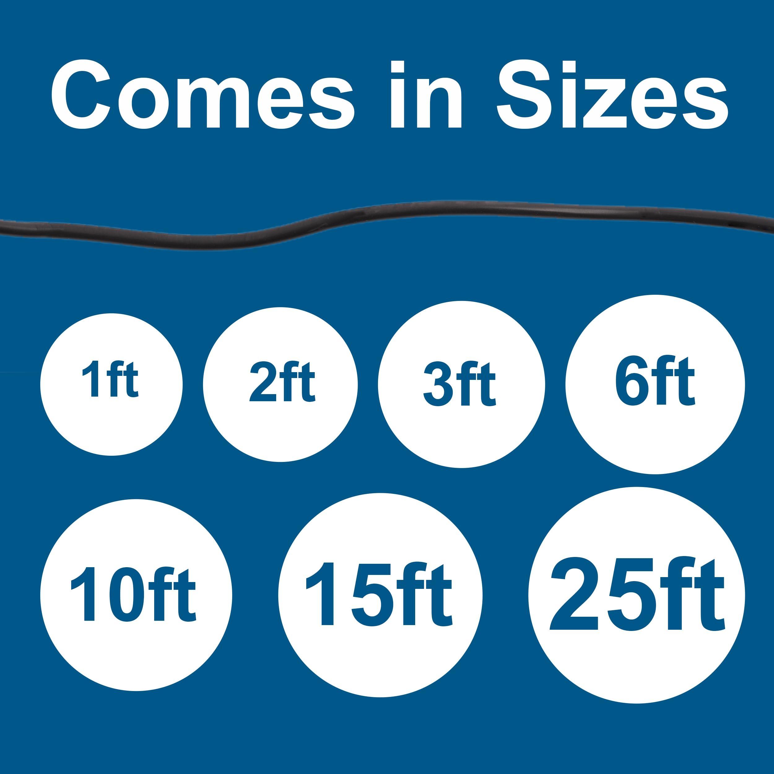 C2G C2G 3FT Replacement AC Power Cord - Power Cable for TV, Computer, Monitor, Appliance & More (03129) (Pack of 2)