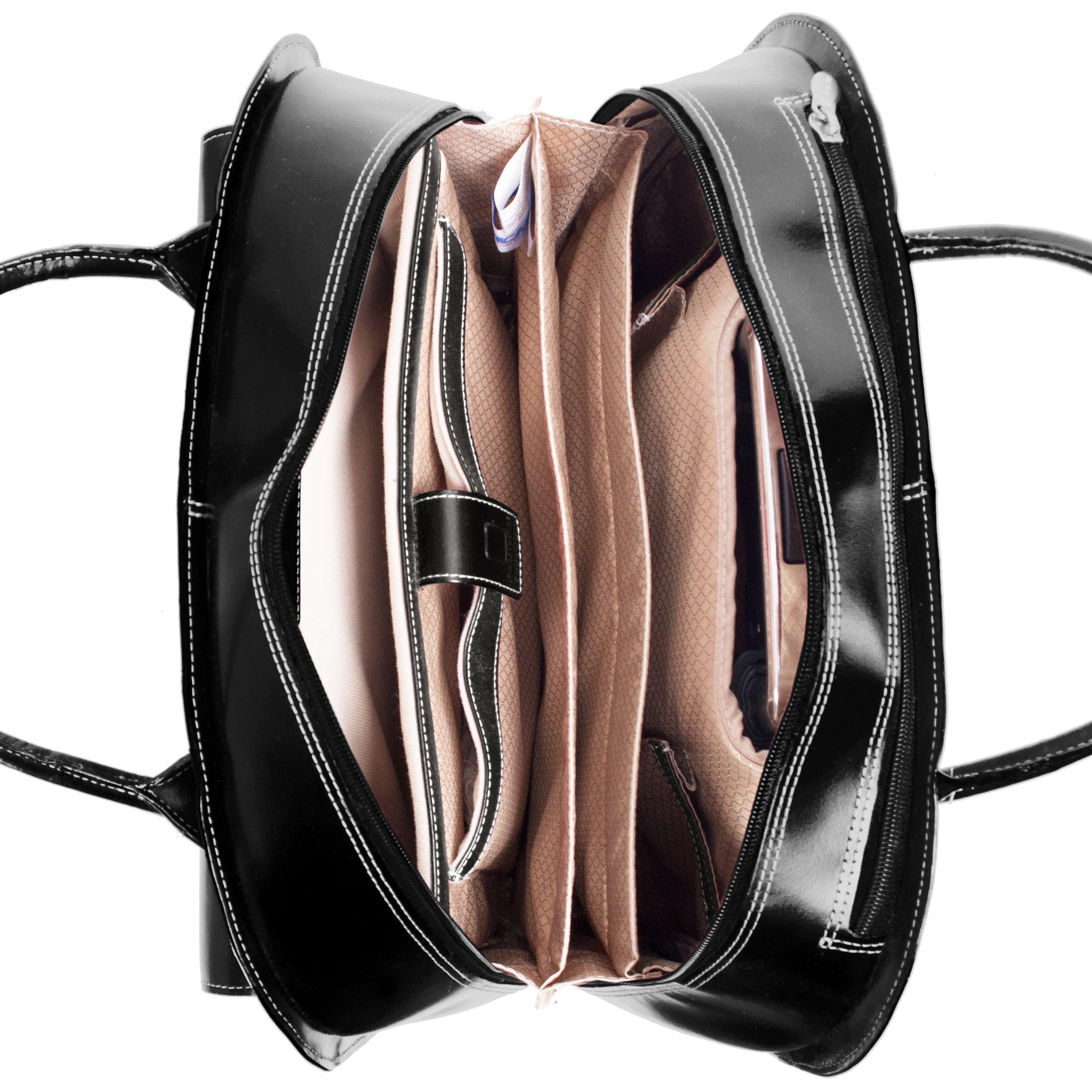 McKleinUSA McKlein Limited Edition Laptop Briefcase, Black Leather (96145A)