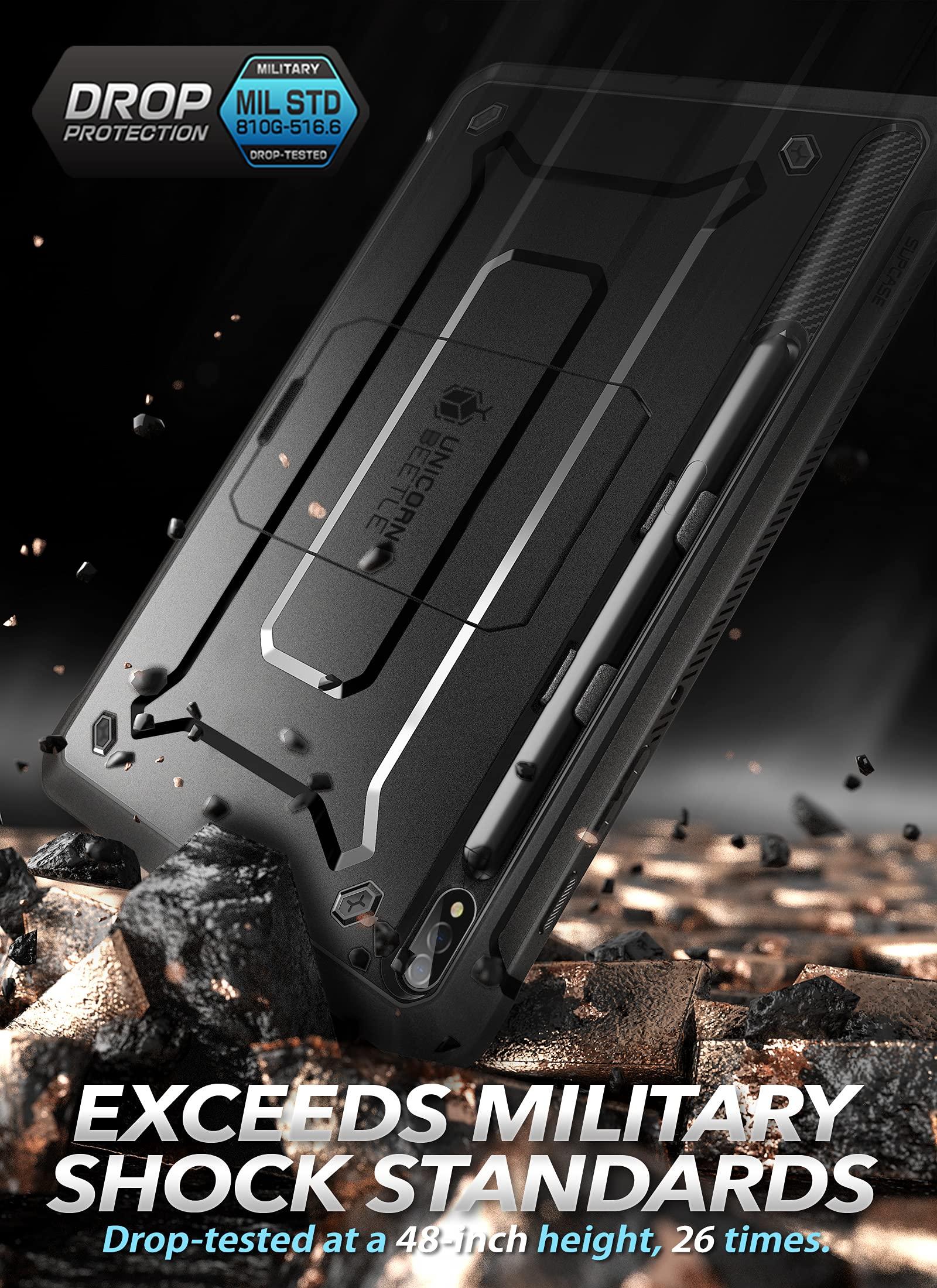 SUPCASE SUPCASE Unicorn Beetle Pro Series Rugged Full Body Case for Samsung Galaxy Tab S7 FE 12.4 inch (2021) with Built-in Screen Protector and Pen Holder S (Black)