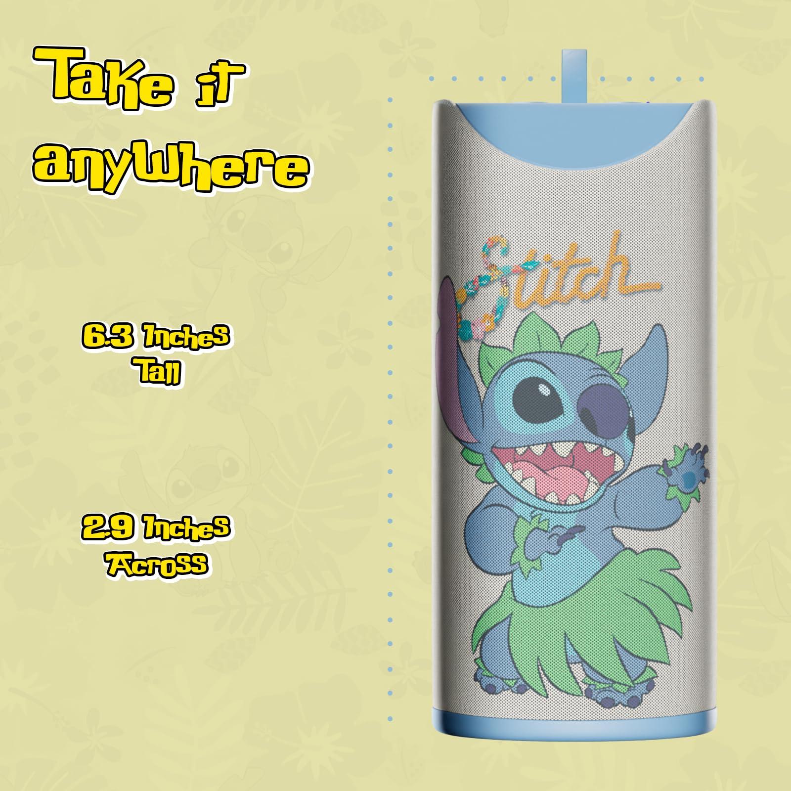 iJoy iJoy Stitch Speaker - Disney Lilo and Stitch Bluetooth Speaker, Splashproof, 3H Playtime, SD Slot/FM Radio, Stitch Hula Dancing, Portable Gift for Girls/Women/Men/Fans