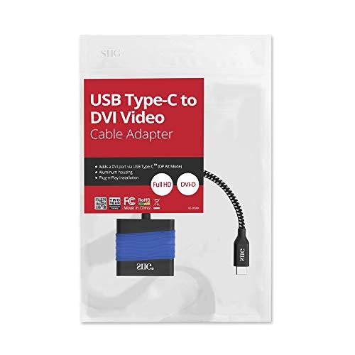 SIIG SIIG USB Type C to DVI Adapter - Thunderbolt 3 DisplayPort Alternate Mode Compatible for MacBook Pro, Google Chromebook Pixel, and More (CB-TC0711-S1)