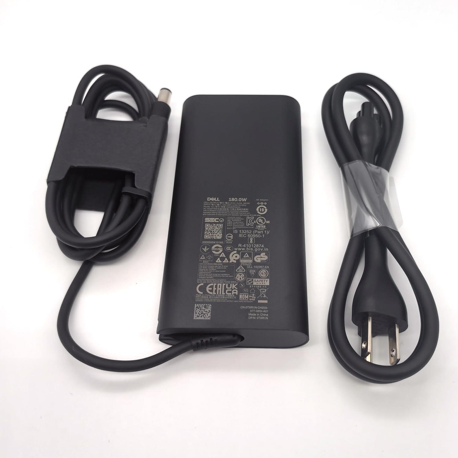 Dell Dell 180W Barrel 7.4mm GAN Laptop Charger, Precision 7680 7670 7770 7780 AC Adapter, Black, HA180PM210