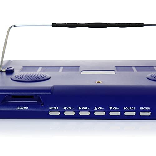 Trexonic Trexonic Portable Rechargeable 14 Inch LED TV with HDMI, SD/MMC, USB, VGA, AV in/Out and Built-in Digital Tuner, Blue