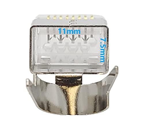 MICRO CONNECTORS Micro Connectors 500 FT CAT 6A Solid & Shielded (F/UTP) CMR Riser Bulk Ethernet Cable (Blue) with 20 pcs of Shielded Modular Connectors (TR4-570SRBL-KIT)