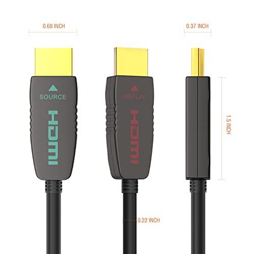 RUIPRO RUIPRO 8K HDMI Fiber Optic Cable CL2 Rated 165 Feet 48Gbps 8K60Hz 4K120Hz Dynamic HDR HDCP2.2/2.3 for RTX4080/4090/3080/3090, Xbox S/X, PS5/4, AVR, Projector, LG/Samsung/Sony TV