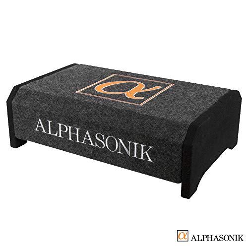 Alphasonik Alphasonik AS10DF 10" 1200 Watts 4-Ohm Down Fire Shallow Mount Flat Enclosed Sub woofer for Tight Spaces in Cars and Trucks, Slim Thin Loaded Subwoofer Air Tight Sealed Bass Enclosure