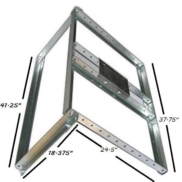 Easy-Up Non-Penetrating Antenna Mast Peak Roof Mount - EZ PNP