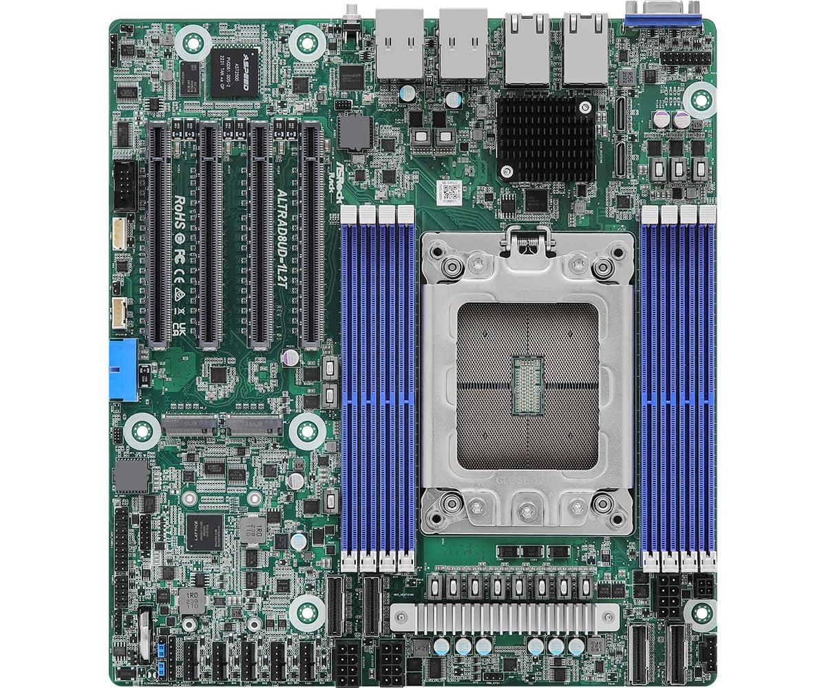 ASRock Rack ASRock Rack ALTRAD8UD-1L2T Deep Micro-ATX Server Motherboard Singel Socket (LGA 4926) Ampere Altra Max/Ampere Altra Processors Dual 10G & 1G