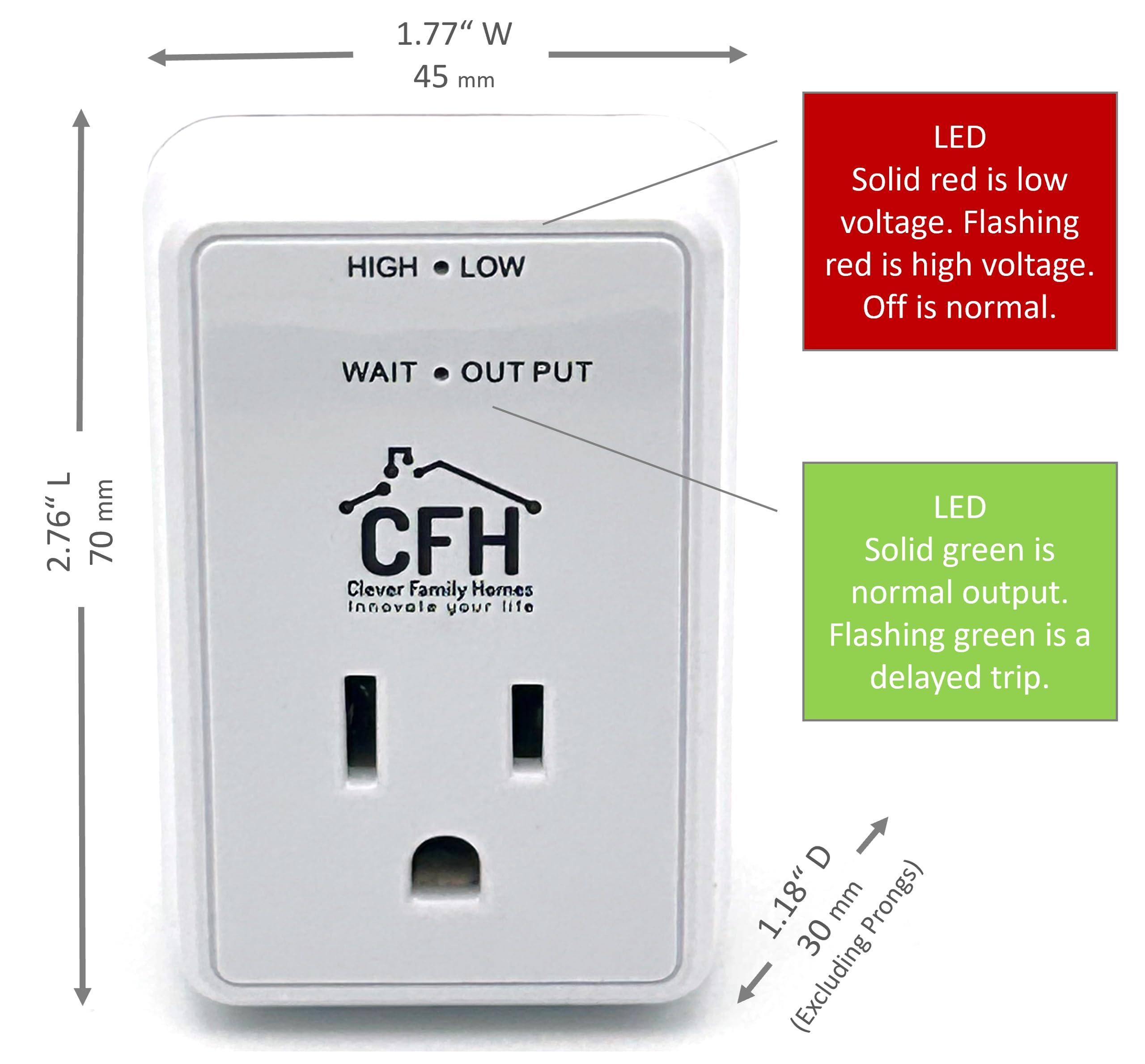 Clever Family Homes Mini 10-Amp 1200-Watt Surge Protector Smart Plug with Outlet Saver Power Cord