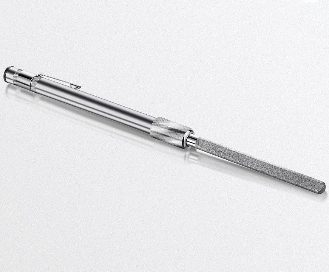 Cadie Diamond Coated Half Round File Round File Crystal & Glass Diamond File Saver Multi-Purpose Diamond Sharpener Blue 1 Pack