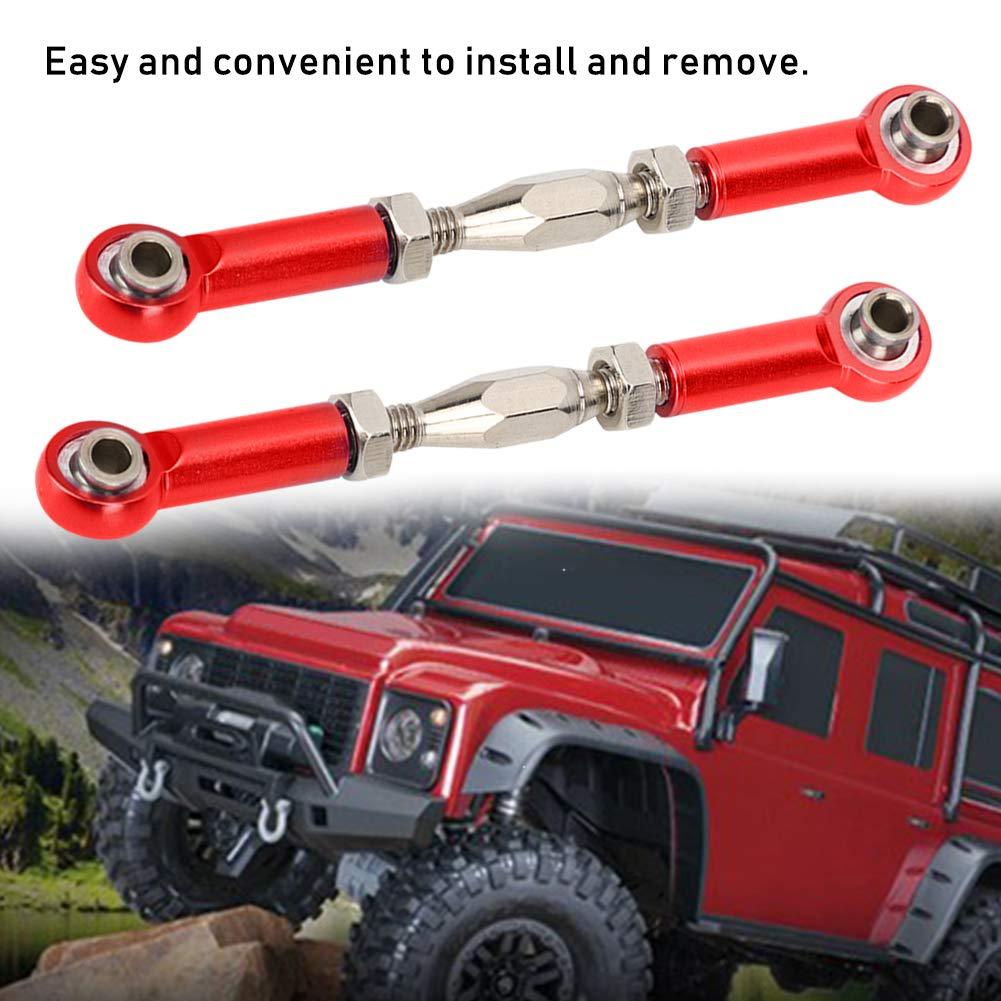 MUNEFE MUNEFE RC Stee Links, RC Car Push Rod, RC Stee Rod Links, Suitable for Ensu The Reliable Performance of Your Rc Model(Red)