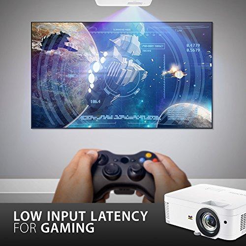 ViewSonic ViewSonic PX706HD 1080p Short Throw Projector with 3000 Lumens 22,000:1 DLP Dual HDMI USB C and Low Input Lag, Stream Netflix with Dongle