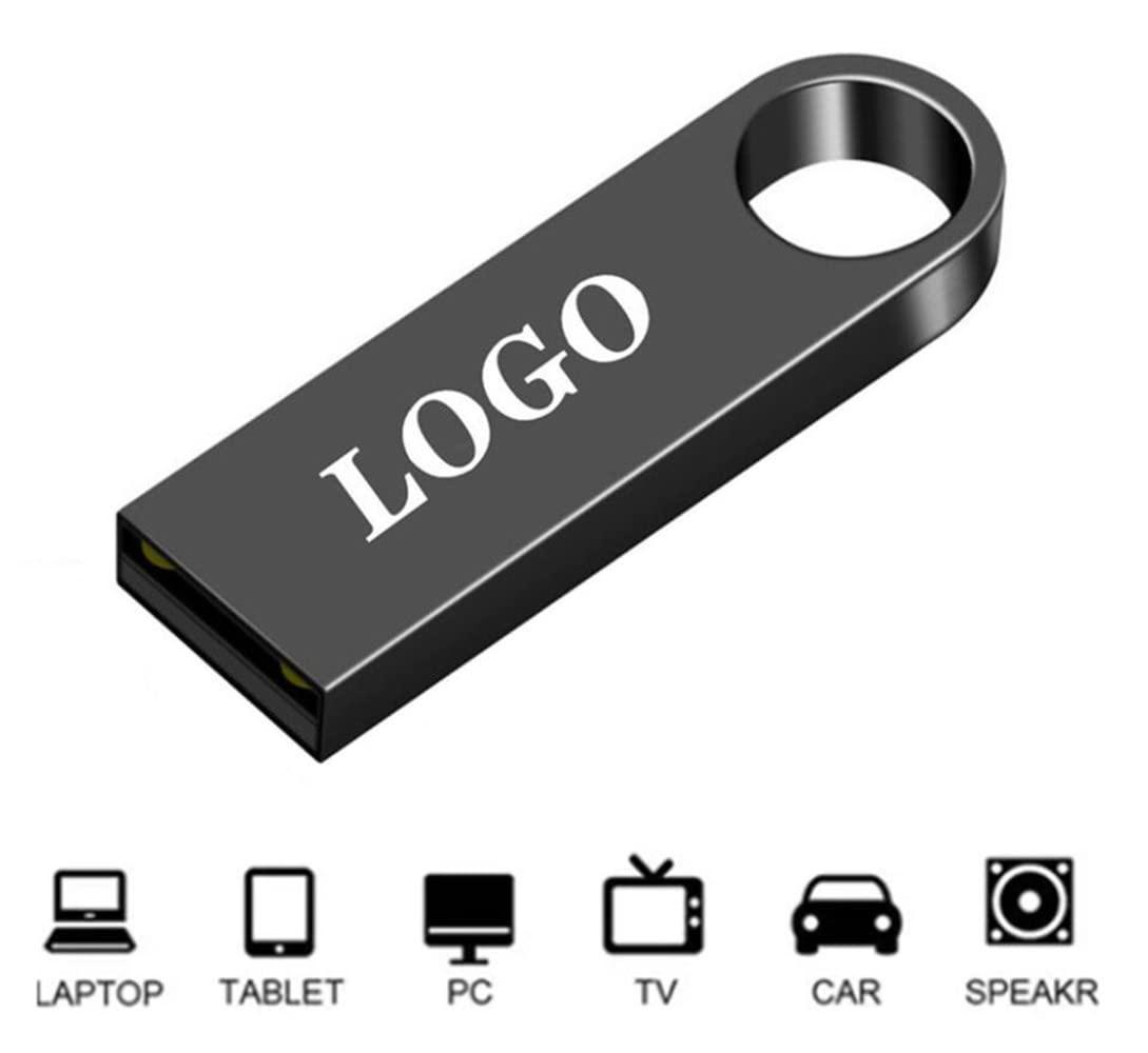 3CPizai 10 Pack 64GB Custom USB Flash Drives Personalized Your Logo, Customize Name Logo Metal USB Pendrive Memory Stick,Customize Logo USB 2.0 for Company Ads Wedding Photography Vedio Gift (Sliver 64GB)