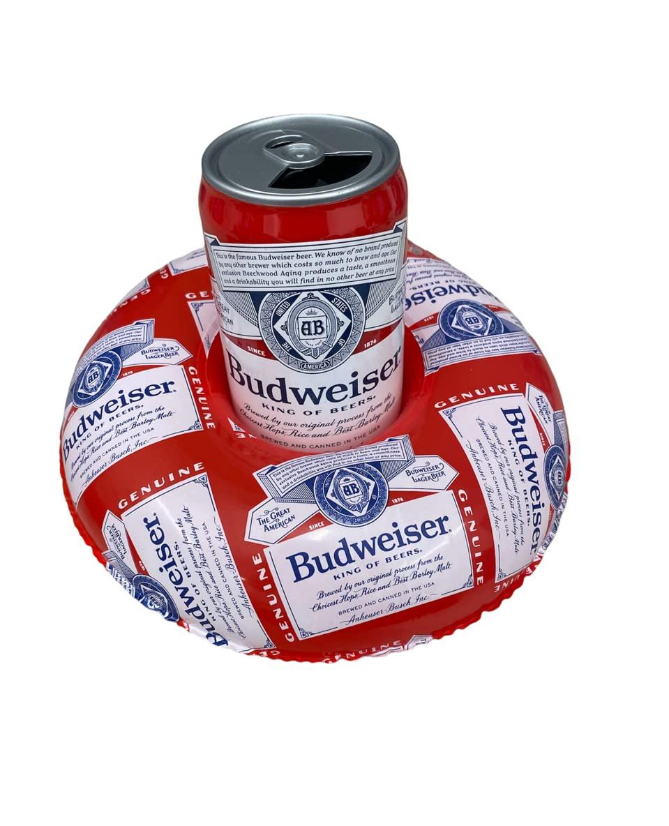 Budweiser Budweiser Bluetooth Pool Floatie Speaker - Portable Bluetooth Speaker - Water Resistant - Air Pump Included - Drink Holder