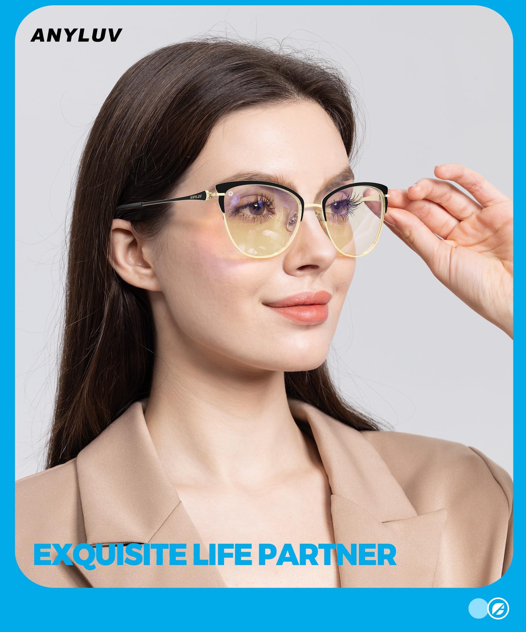 ANYLUV ANYLUV Blue-Light Blocking-Glasses Blue-Light-Glasses Women: Womens Bluelight Glasses Computer Screen Blocker Eyes Protection