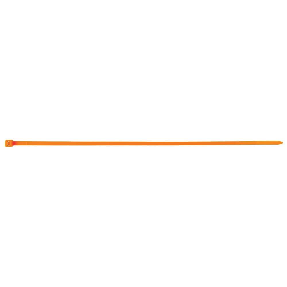 J. J. Keller & Associates, Inc. 11 Inch Zip Ties, Neon Orange, 100 Pack, 50 lbs. Break Strength, Standard-Duty Nylon Zip Ties, J. J. Keller & Associates, Inc.