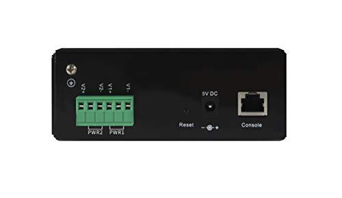 ROBOfiber HGW-802SM-PSE - 8X RJ45 + 2X SFP Ports Gigabit Ethernet Managed PoE Industrial Fiber Switch 240W Total Power, DIN Rail Mount, -40 to +75 Celsius