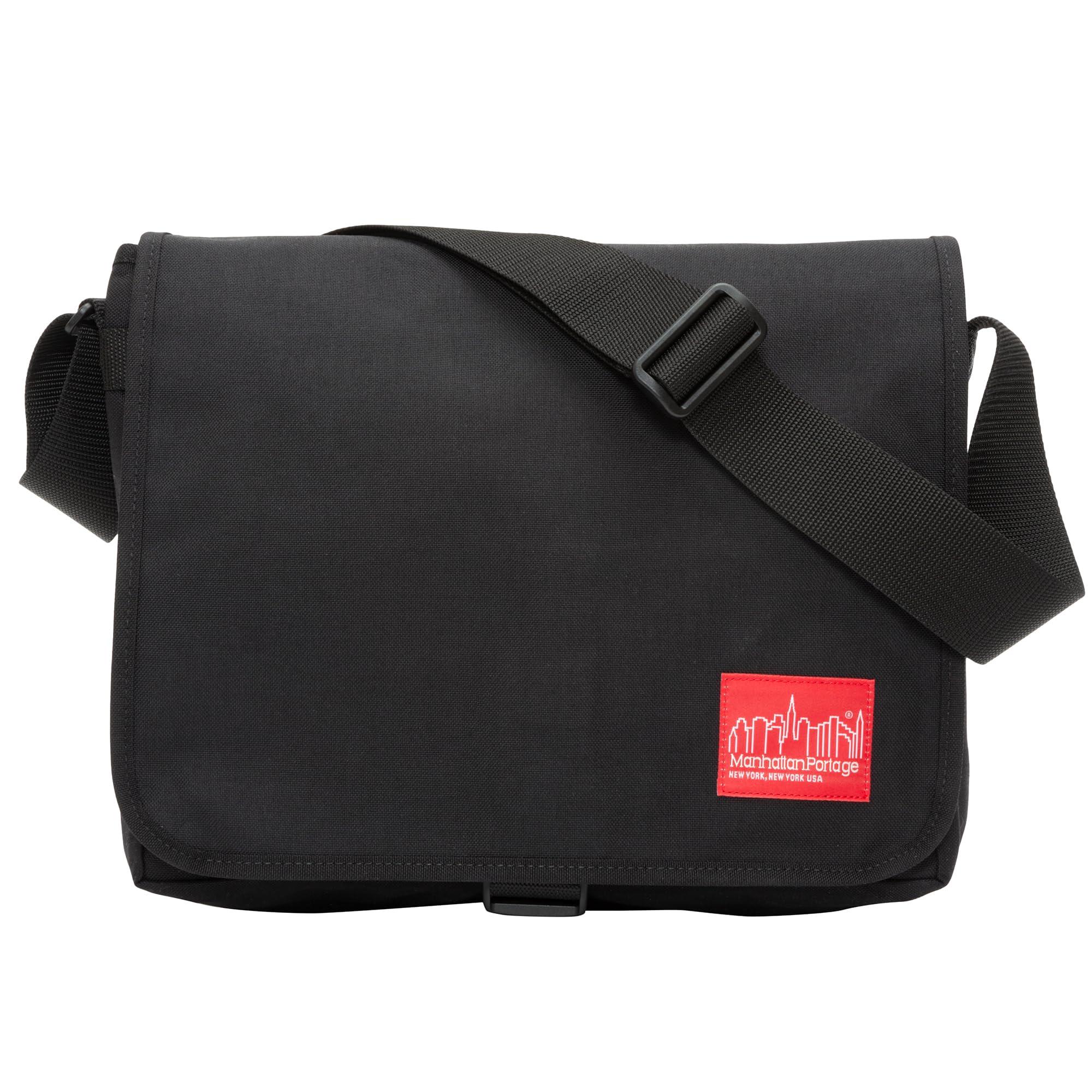 Manhattan Portage Manhattan Portage Deluxe Computer Bag 13 Inch Padded Laptop Sleeve Spacious Compartment Attach To Rolling Luggage Water Resistant Cordura (Black)