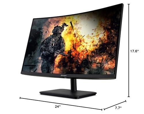 AOPEN AOPEN by Acer 27HC5R bmiix 27\" 1500R Curved Zero-Frame Full HD (1920 x 1080) Gaming Monitor | AMD FreeSync Technology | Up to 75Hz | 1ms | 2 x HDMI Ports & 1 x VGA Port