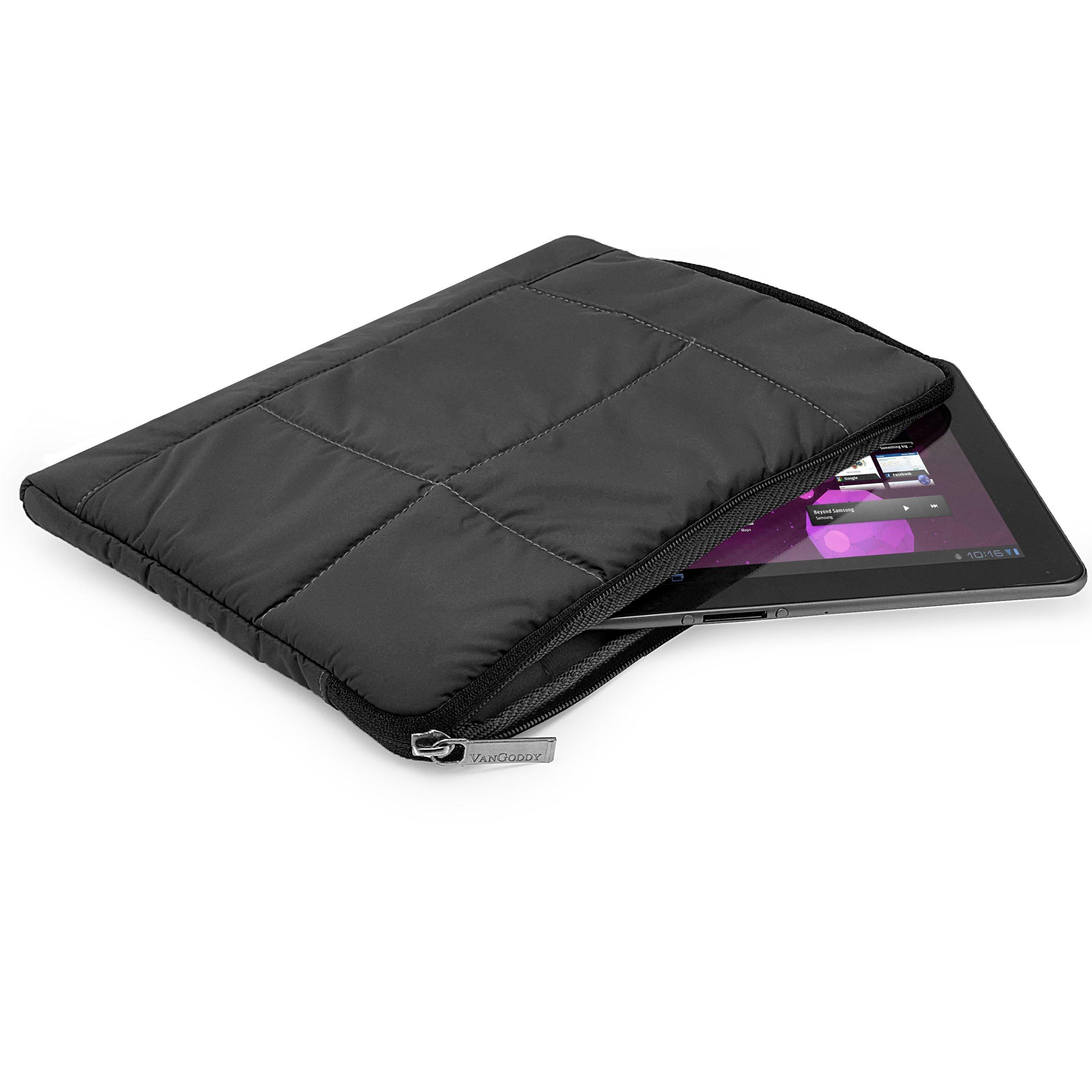 Vangoddy Vangoddy Pillow Zippered Sheen Quilted Sleeve (BLK) for Nextbook Flexx, Nextbook 10.1, NeuTab N10, Nokia Lumia 2520 10.1 inch