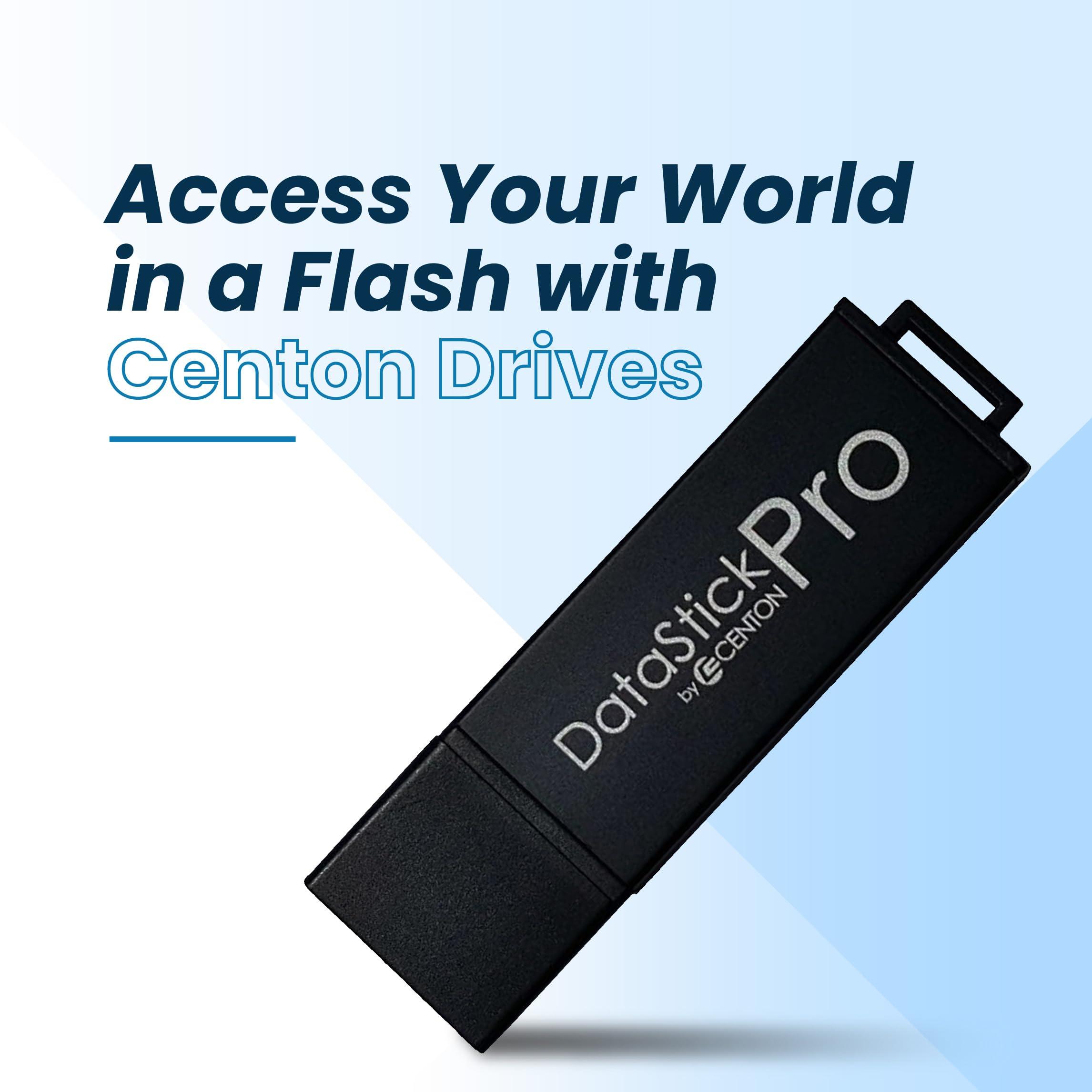 Centon Centon Electronics MP Valuepack USB 3.2 Gen1 DataStick Pro Flash Drive, 8 GB, 5 USB Flash Drives, 5 Pack, Black
