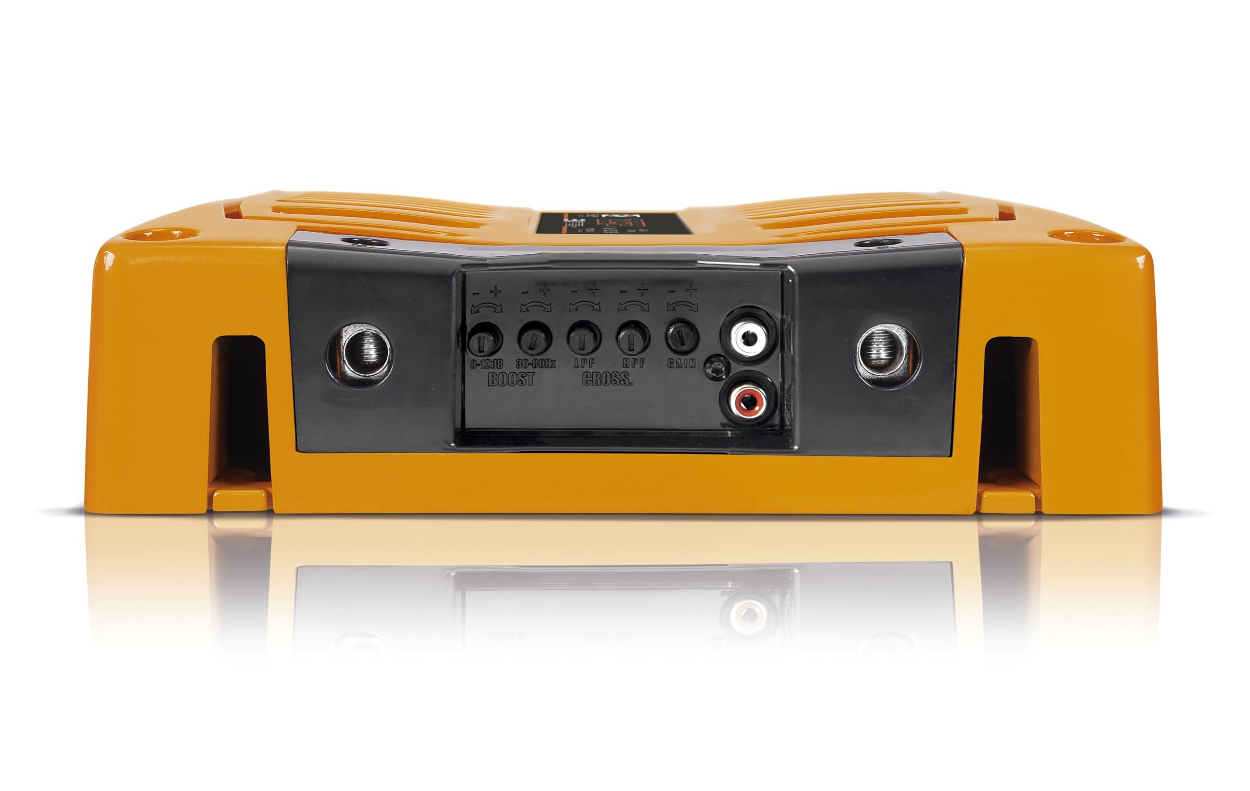 Banda Audioparts BANDA Audioparts DSP3K1ORANGEBASS Band Amplifier Module 3k1 3000wrms 1-Ohm 1 Channel Car Audio Amp DSP BASS Model with 3 Limiter Integrated Level Positions - DSP3K1ORANGE