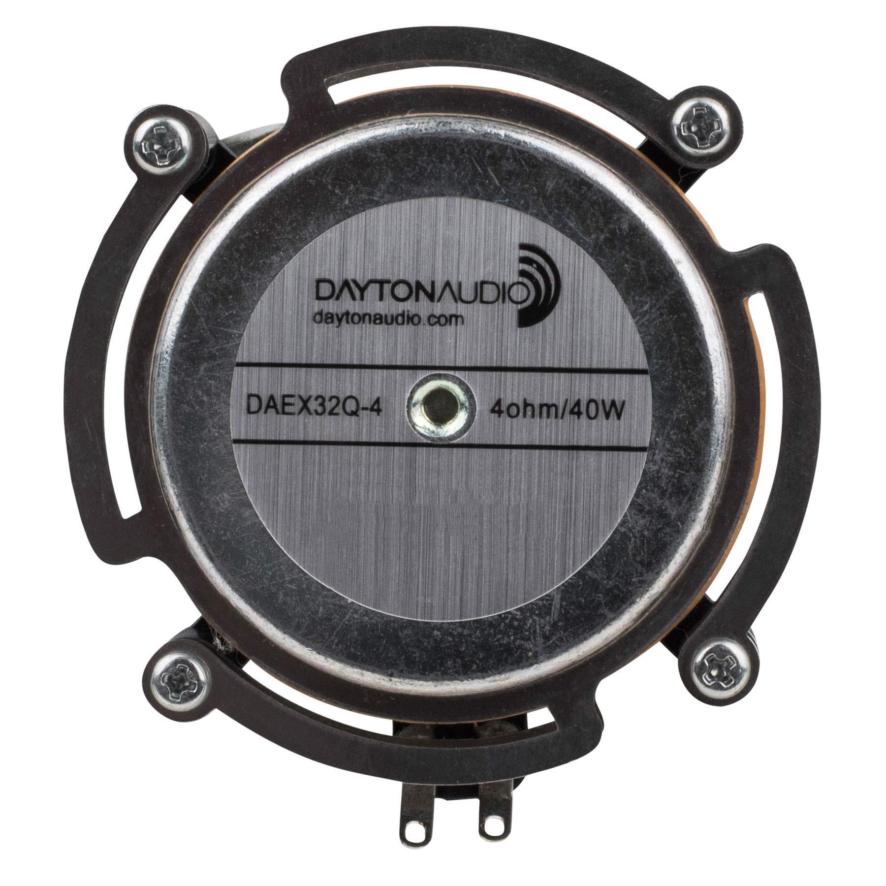 Dayton Audio Dayton Audio DAEX32Q-4 Dual Steel Spring Balanced 32mm Exciter 20 Watt RMS, 4 Ohm Imepedance - Turn Any Surface into a Speaker System - Ideal for Vertical Surfaces