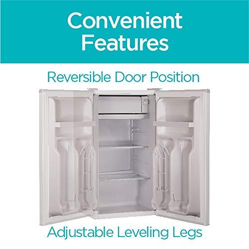 BLACK+DECKER BLACK+DECKER BCRK32W Compact Refrigerator Energy Star Single Door Mini Fridge with Freezer, 3.2 Cubic Ft., White