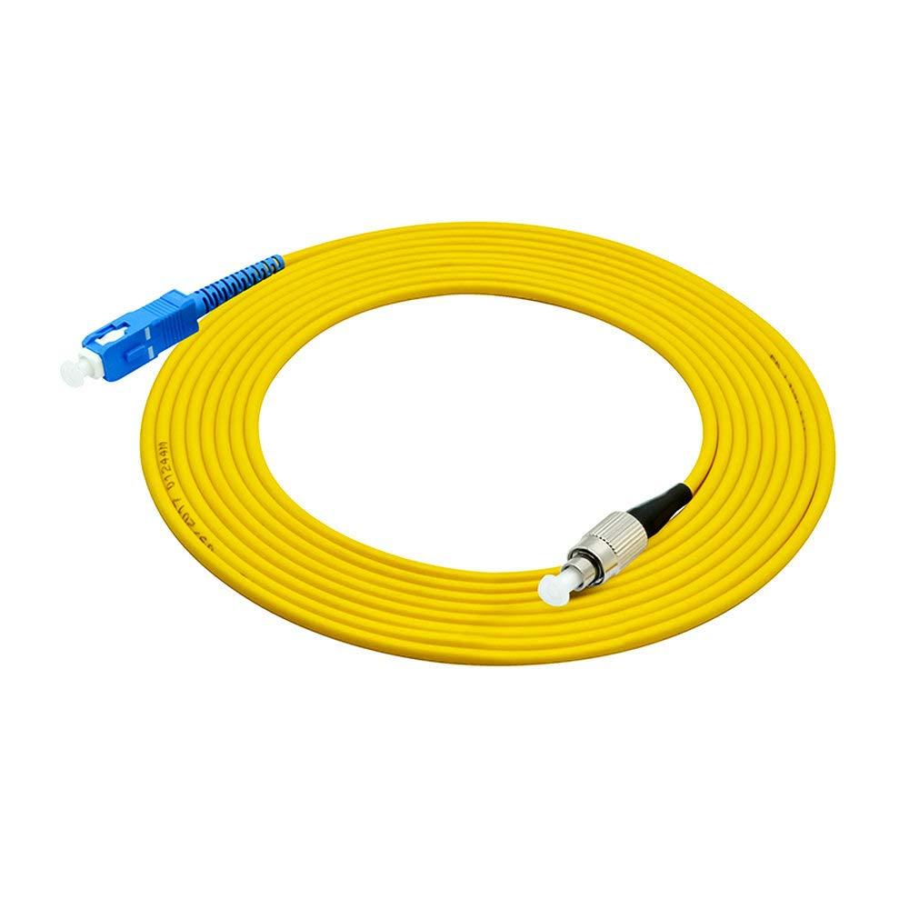 Jeirdus Jeirdus 50Meters 160ft SC to FC Fiber Optic Cable Jumper Optical Patch Cord Simplex Single-Mode 9/125 SC-FC