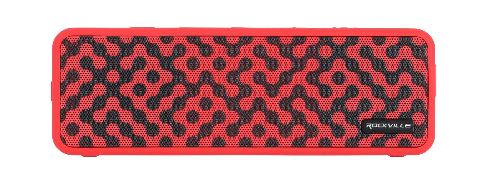 Rockville Rockville Faze Portable Bluetooth Speaker TWS Wireless Link 36 Hour Battery, Red