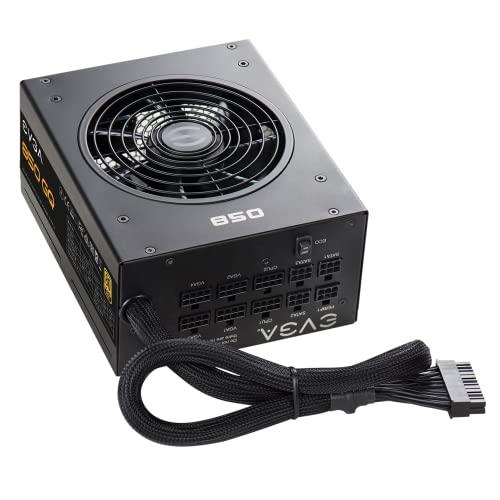 EVGA EVGA 850 GQ, 80+ GOLD 850W, Semi Modular, EVGA ECO Mode, 5 Year Warranty, Power Supply 210-GQ-0850-V1,Black