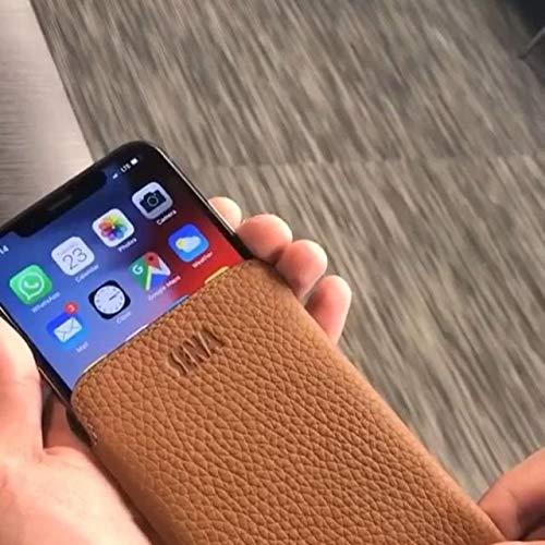 Sena Cases Sena UltraSlim Leather Sleeve Case for Apple iPhone Xs/X (5.8 inch) - Wireless Charging Compatible -Tan