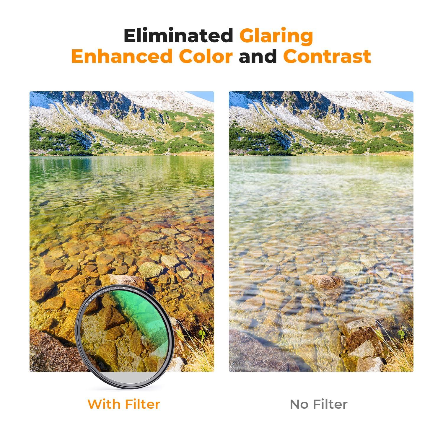 K&F Concept K&F Concept 55mm Magnetic CPL+ND8+ND64+Magnetic Basic Ring+Lens Cap Camera Lens Filters Kit (5 Pack) -Optical Glass Polarizing Neutral Density Filters Kit with 28 Multi-Layer Coated (Nano-X Series)