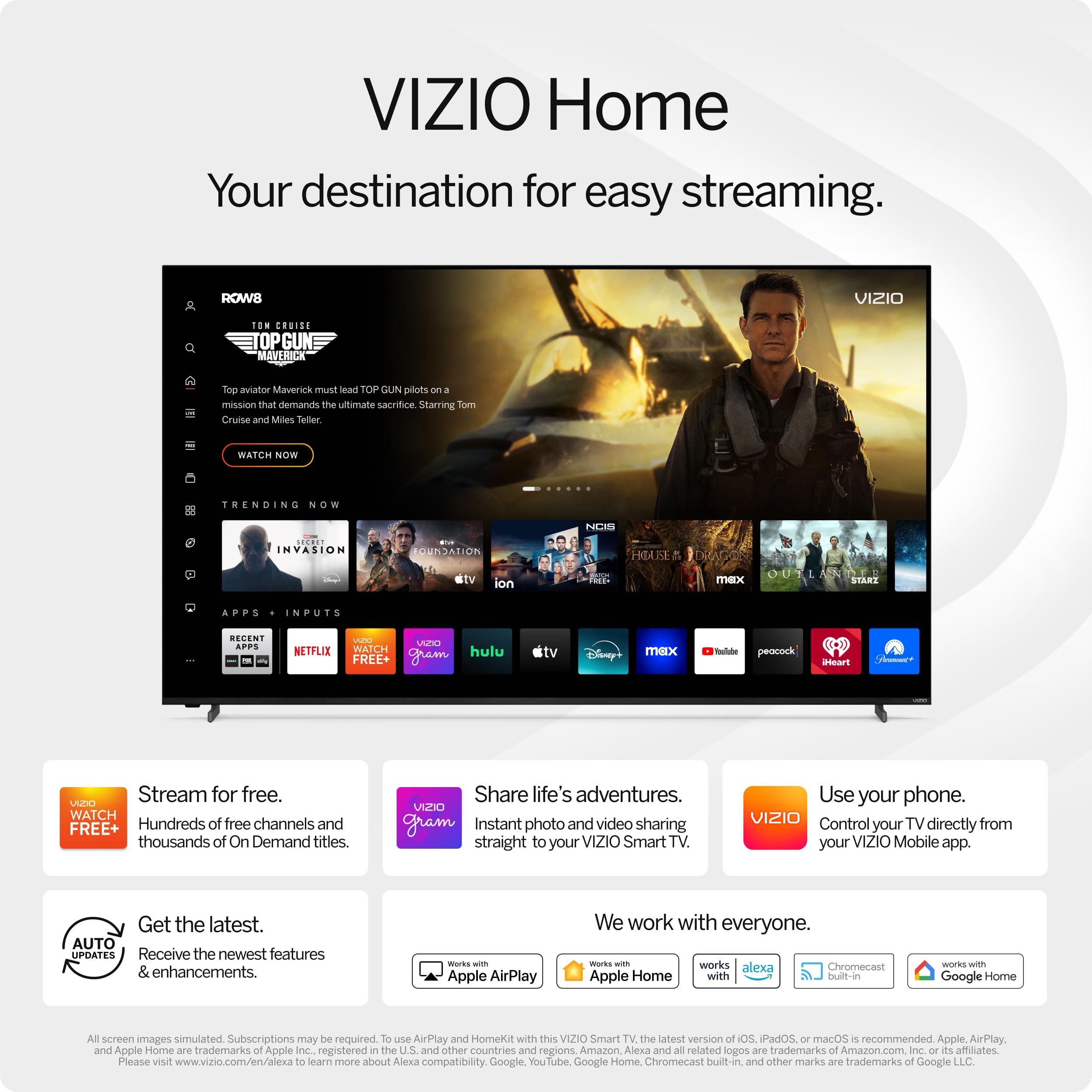VIZIO VIZIO HD 32\" 720P LED Smart TV with Dual-Band WiFi 5, TV Apps - VHD32M-0807 (Renewed)
