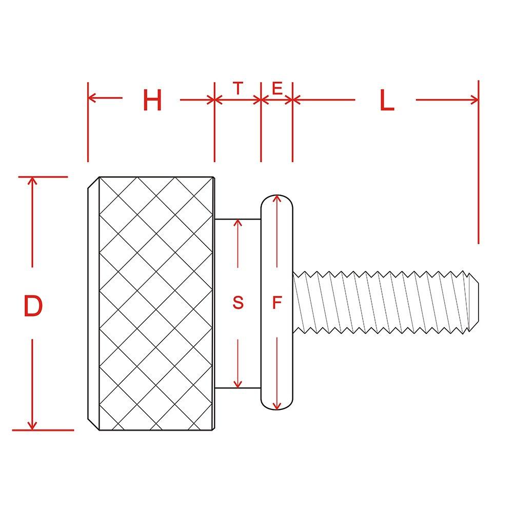 YINRUISCREW Computer Case Knurled Thumb Screws #6-32 Thumb Screws for Computer Cover PCI Slots Hard DIY,Anodized Aluminum, 10 pieces, Mulit-color (Red)