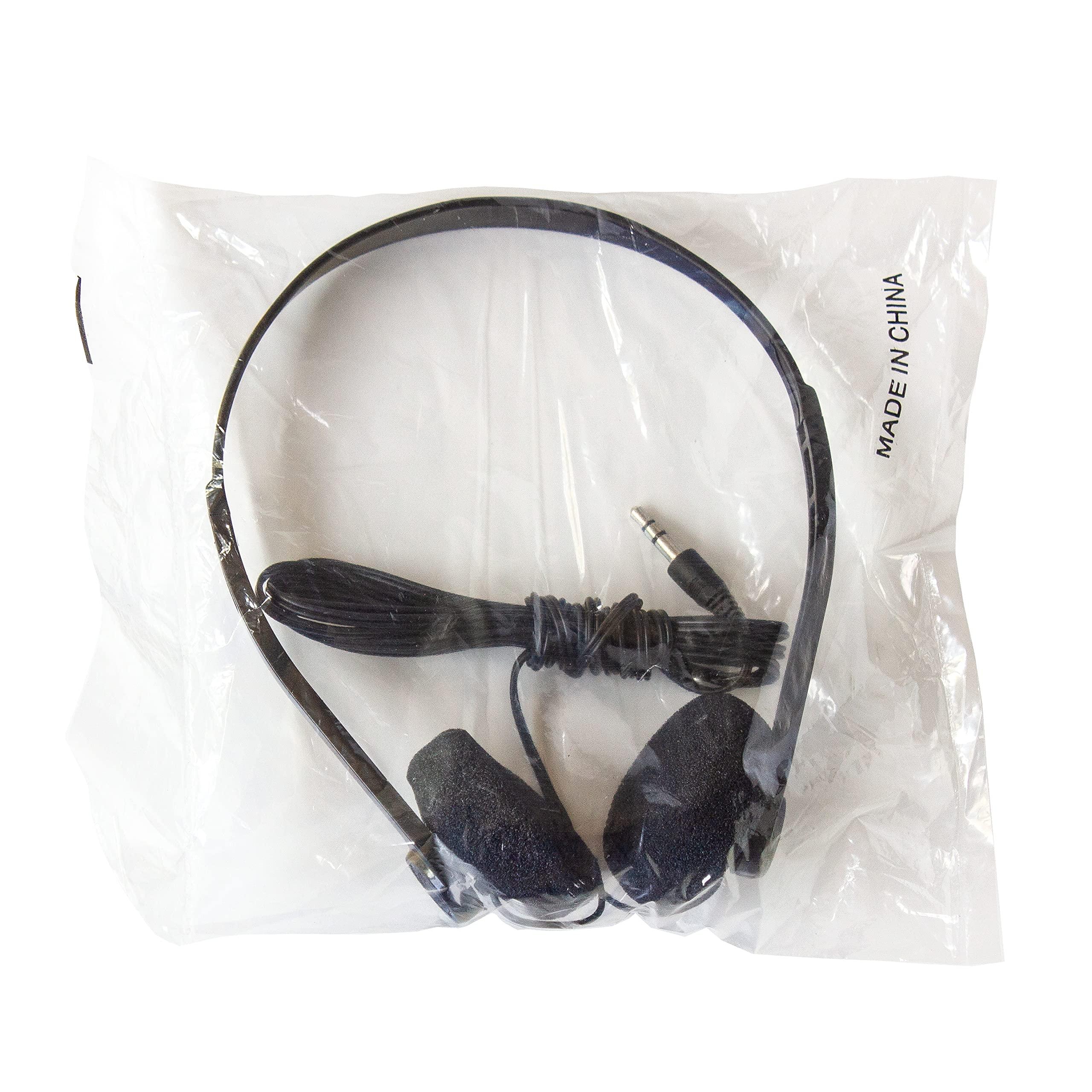 Soundnetic Soundnetic 500 Pack SN06 Disposable Stereo Limited Use Headphones, Black