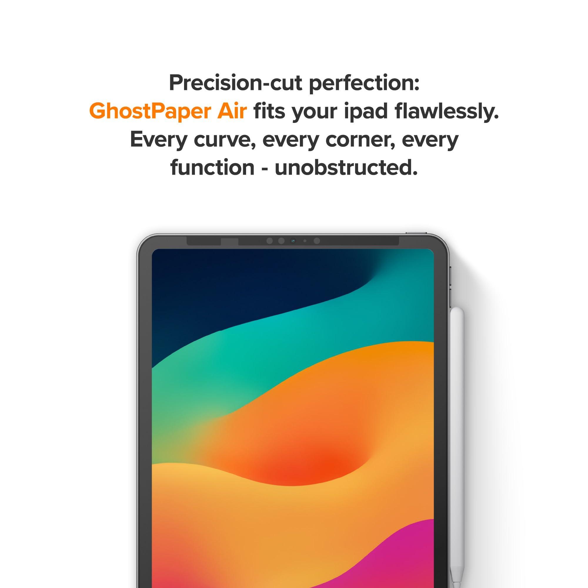 UPPERCASE UPPERCASE GhostPaper Air with Air-ttach Mounting Technology Premium Paper Feel Writing Sketching Surface Screen Protector, compatible with iPad Pro 12.9 in (2018 2020 2021 2022 Gen 3/4/5/6)