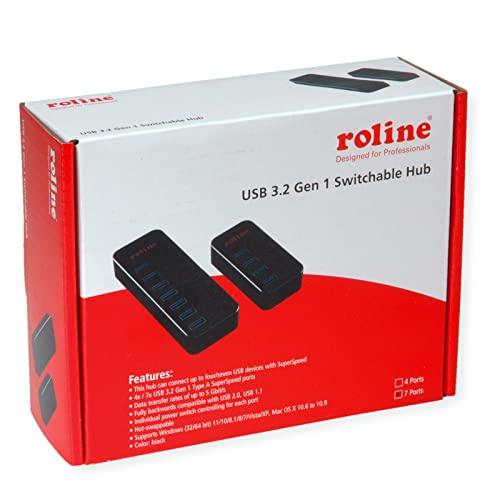 Roline ROLINE USB 3.2 Gen 1 Hub for Laptops, 7 Ports, Individually Switchable