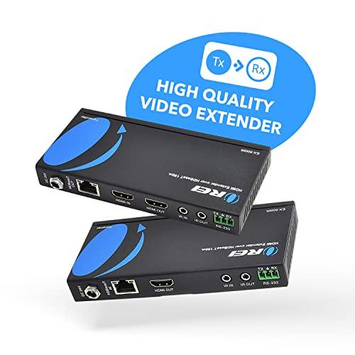 OREI OREI 1080p HDBaseT HDMI Extender over Cat5e/6 Ethernet LAN cable - Up to 500 Feet, Supports HDCP 1.4, Bi-Directional IR, HDMI Loop-out, RS-232, PoC, HDMI Balun (EX-500IR)