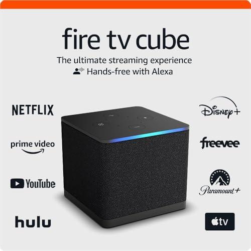 Amazon Amazon Fire TV Cube (newest model) with AI-powered Fire TV Search, Hands-free streaming device with Alexa, Wi-Fi 6E, 4K Ultra HD