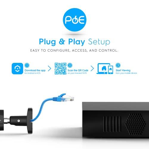 Amcrest Amcrest NV4108E-A2 4K 8CH POE NVR (1080p/3MP/4MP/5MP/8MP) POE Network Video Recorder - Supports up to 8 x 8MP/4K IP Cameras, 8-Channel Power Over Ethernet Supports up to 10TB HDD (Not Included)